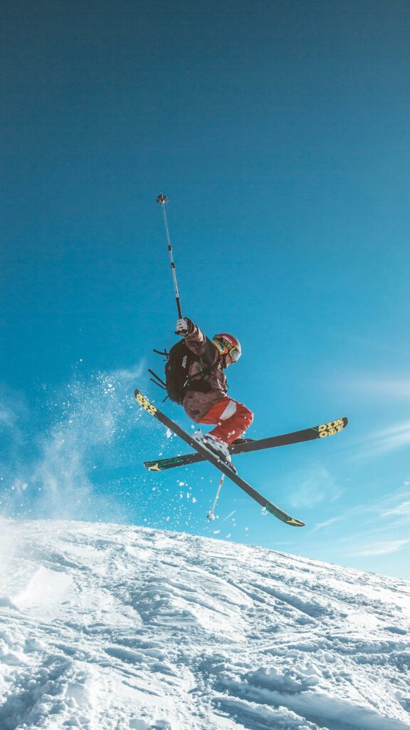 image of skier jumping